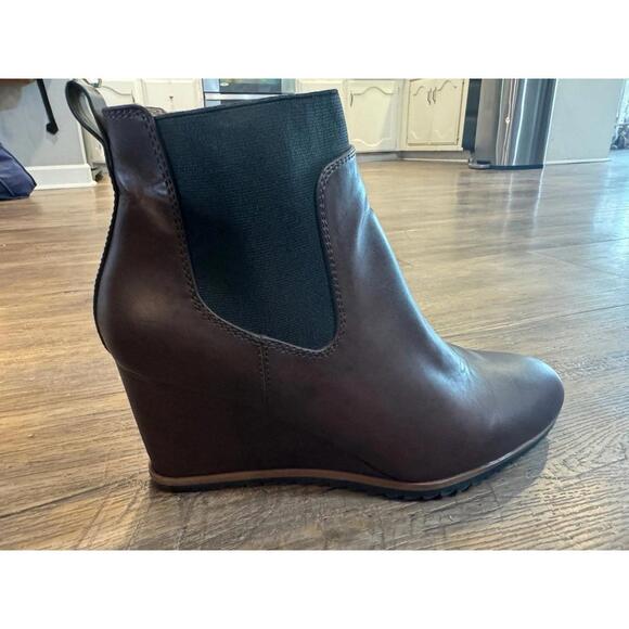 Naturalizer Soul Hawkins Wedge Leather Ankle Boots Sz 9.5 NEW - Picture 2 of 6